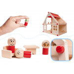 Drevený domček pre bábiky + príslušenstvo